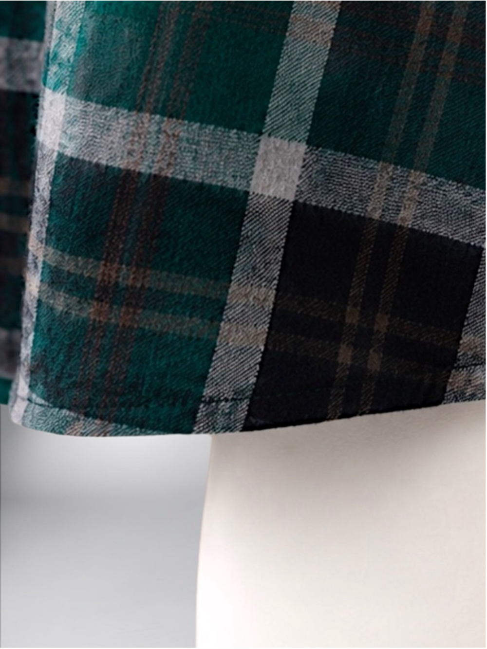 Women’s Green Plaid Boyfriend Flannel Button-Down Shirt – Size Small - Picture 11 of 14